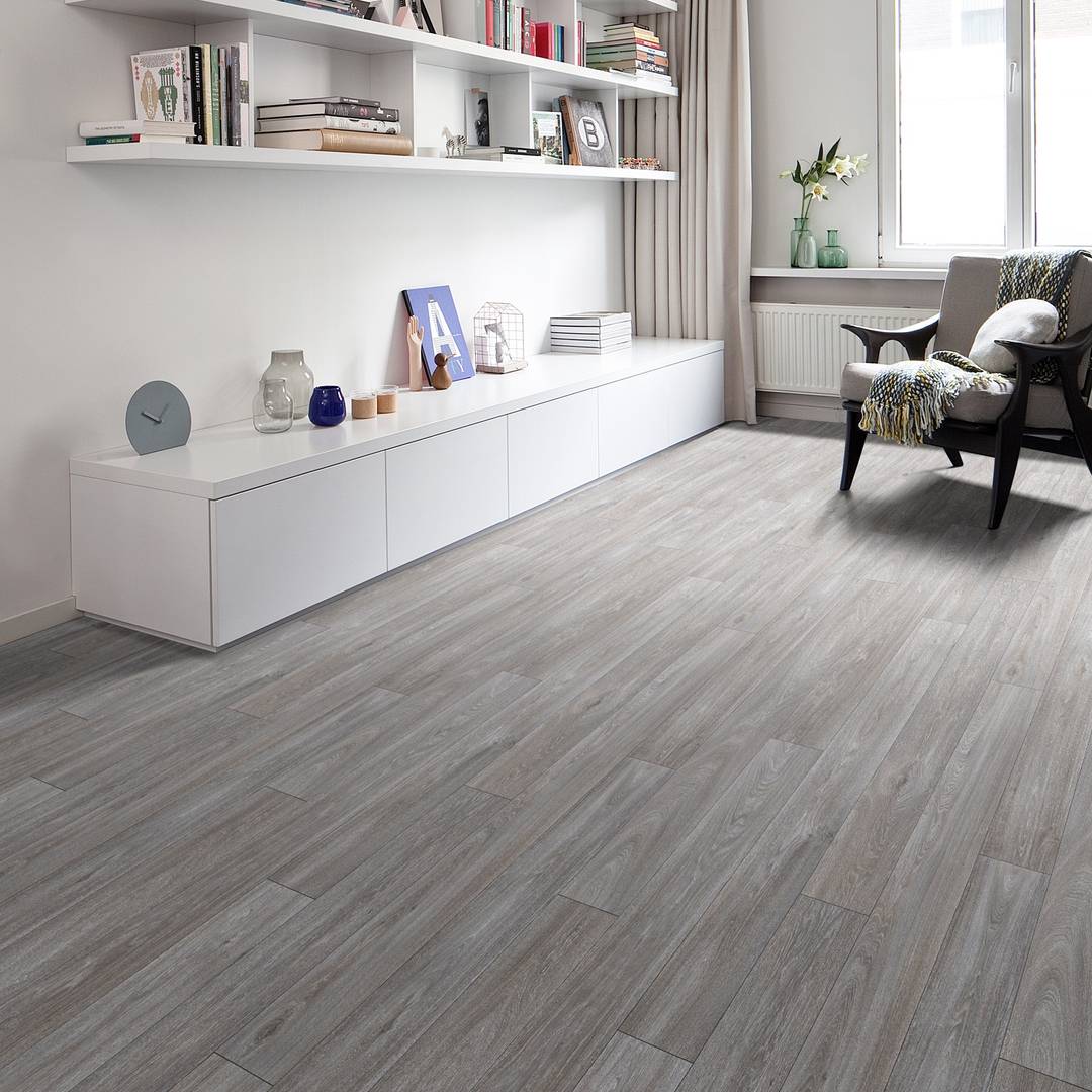 Luxuriöser Aschgrau 8mm Laminatboden