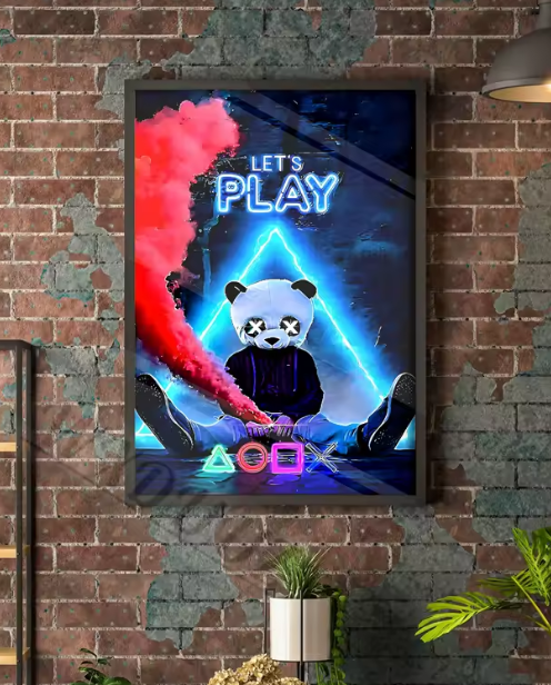 Premium Wandkunst - Neon-Respawn: Gamer Wandkunst-Kollektion (Mehrere Größen erhältlich)