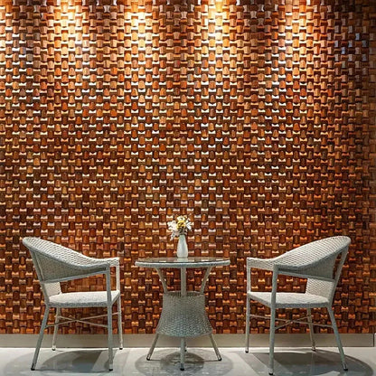 Massivholz 3D Mosaikplatte Premium ✅(30 x 30 cm)